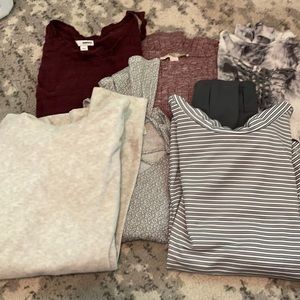 Size medium lot of 6 casual fall and winter pieces